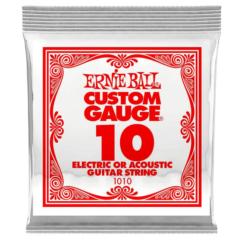 Ernie Ball 1010 Plain Steel Custom Gauce Corde x Chitarra Elettrica o Acustica