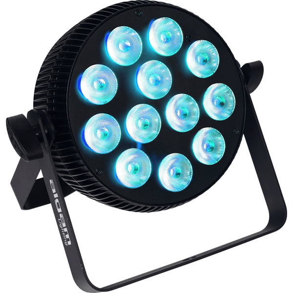 Algam Lighting SLIMPAR-1210-QUAD 12LED RGBW 10w con DMX e telecomando infrarossi