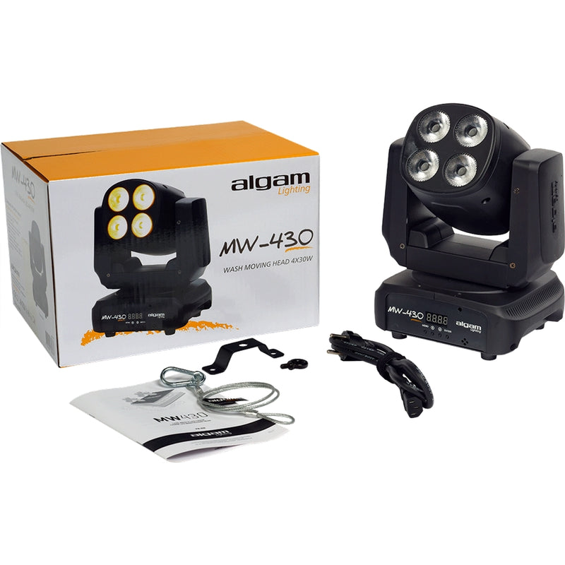 Algam Lighting MW430 WASH 4x30W RGBW Testa Mobile con modalità Auto Musica DMX