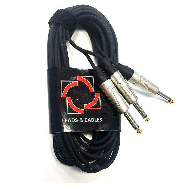 Leads & Cables A25L/3 Cavo audio con 2x Jack Mono 6.3mm a Jack Mono 6.3mm, 3mt.