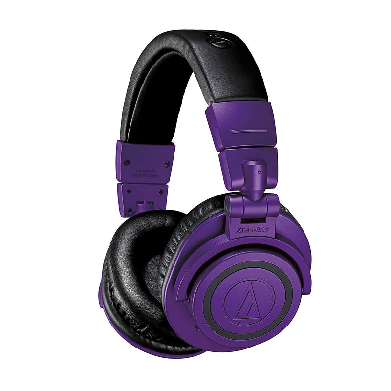 Audio-Technica ATH-M50XBT Cuffia dinamica chiusa bluetooth Pro + mic, Viola/Nero