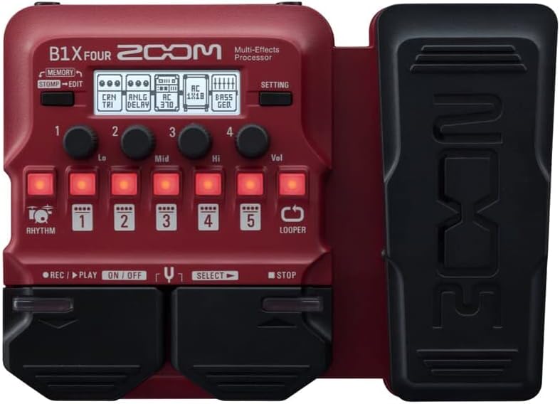 Zoom B1X FOUR Processore EFX pedale x Basso amplificatori Looper pattern ritmici