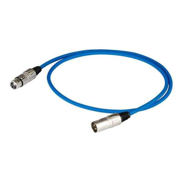 Proel BULK250LU10BL Cavo audio Cannon XLR 3P M a Cannon XLR 3F F, 10mt, Blu