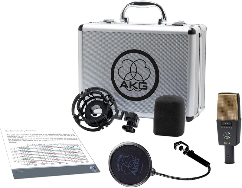 AKG C414 XLII Microfono Pro Cablato, multi-pattern, per ogni applicazione