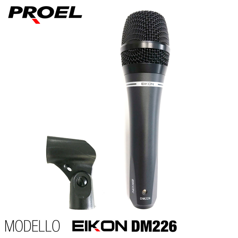 B-STOCK GARANTITO Proel EIKON DM226 Mic palmare dinamico + custodia x karaoke