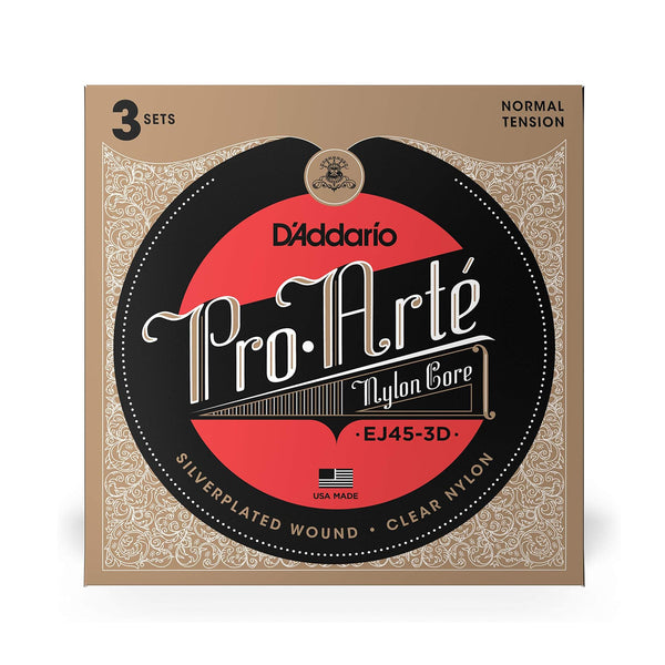 D'Addario EJ45-3D Normal tension Nylon Classical 3 Set Corde x Chitarra Classica