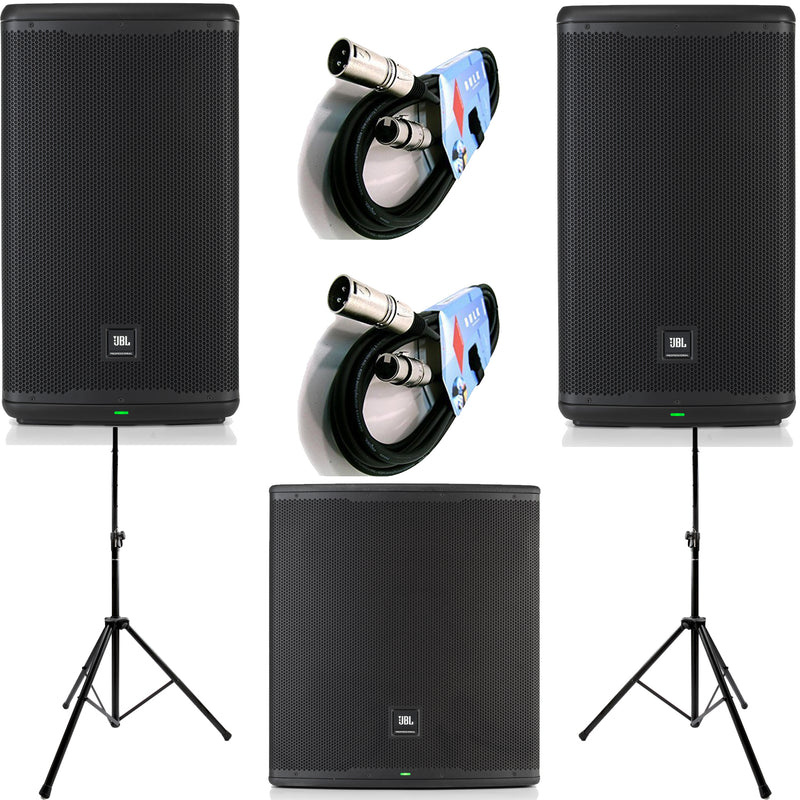 JBL EON715 Coppia Cassa 1300w e Bluetooth + EON718S Subwoofer 1500w+stativi+cavi