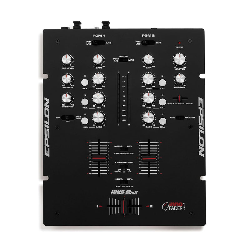 Epsilon Inno-Mix 2 Mixer Dj Pro 2 canali + cross fader integrato iNNO-FADER Nero