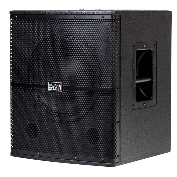 Italian Stage IS S112A Subwoofer Attivo 700w classe AB 12p 2 canali In Out, Nero