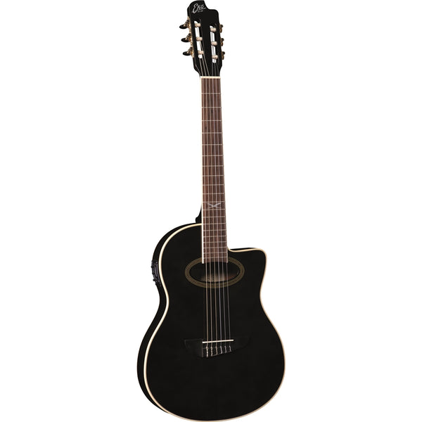 Eko NXT N100CE SEE THROUGH BLACK Chitarra Classica Elettrificata Cutaway 20T