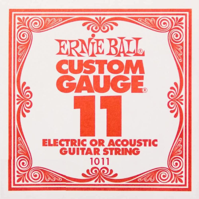 Ernie Ball 1011 Plain Steel Custom Gauce Corde x Chitarra Elettrica o Acustica