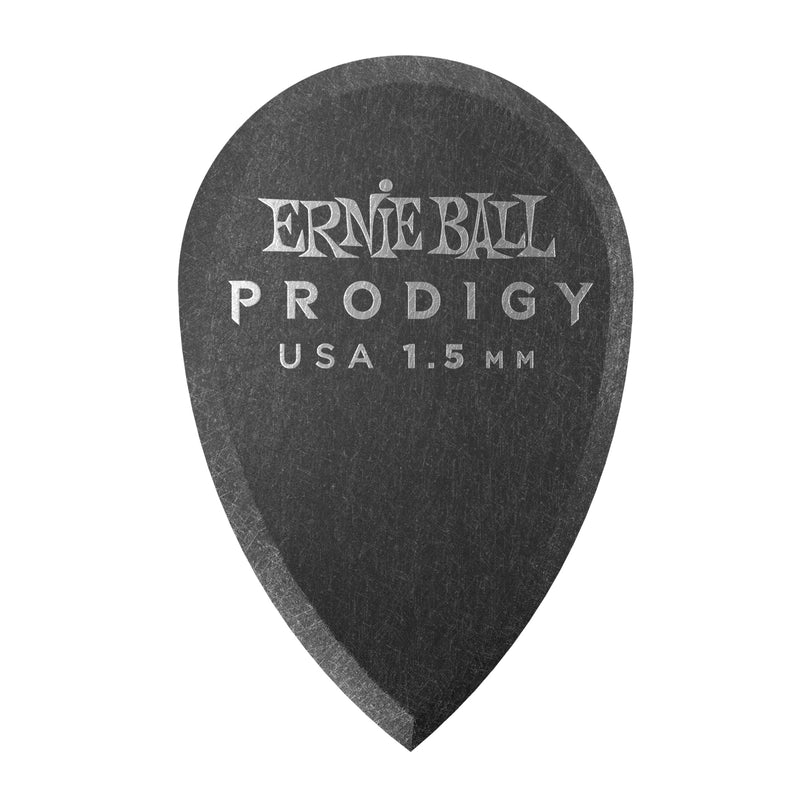 Ernie Ball P09330 Prodigy Teardrop Plettri da 1,5 mm, nero, confezione da 6