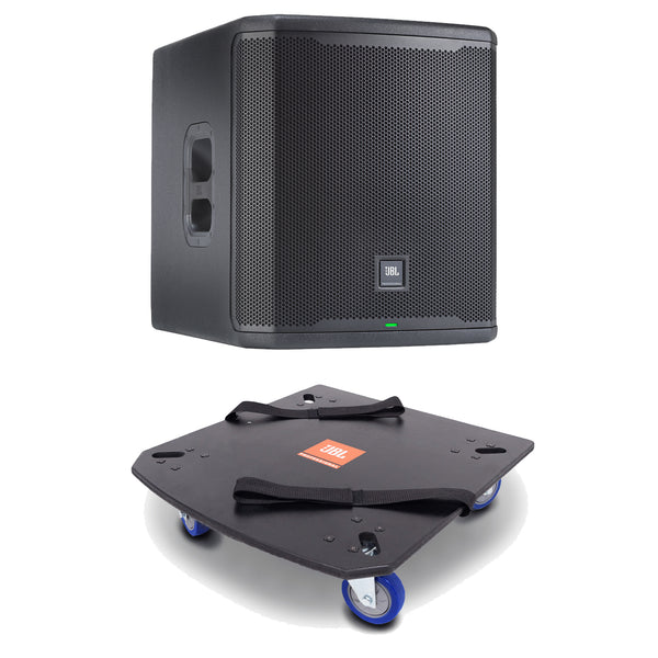 JBL PRX918XLF Subwoofer Attivo 18" 2000w Nero + CASTERBOARD Carrello con ruote