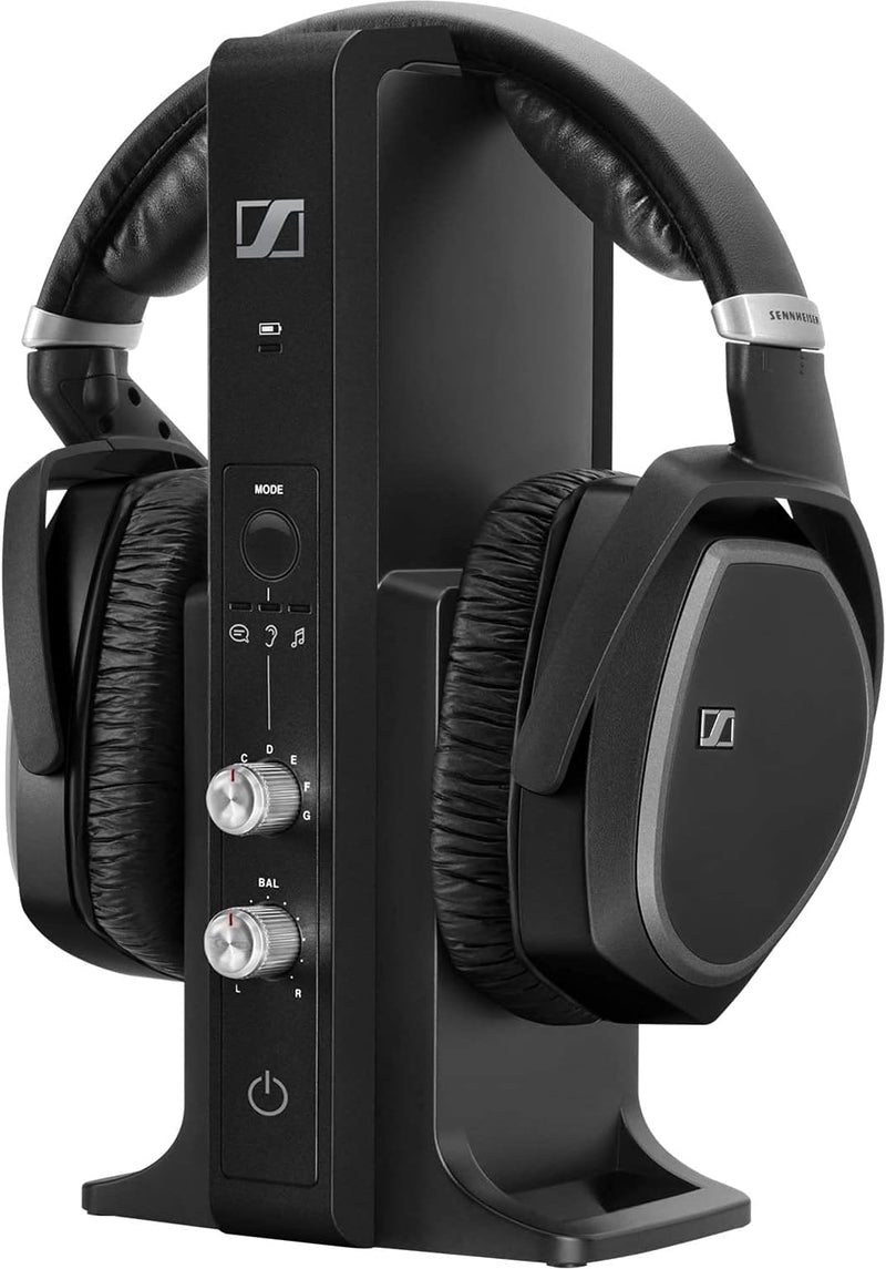 Sennheiser RS 195 U Cuffia Tv Wireless ad alta fedeltà e un parlato chiaro, Nero