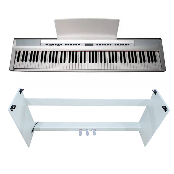 FBT E-Chord SP10 WHT Piano Digit 88T Pesati Bianco + Supporto legno tre pedali