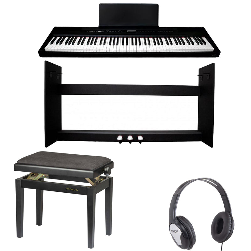 FBT E-Chord SP10 BLK Piano Digit 88T Pesati Nero + Supporto + Panca + Cuffia