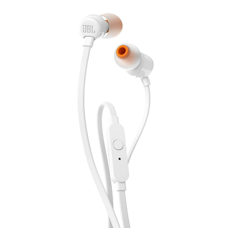 » JBL T110 WHT Auricolare cablato con mic incorporato e comando sul cavo, Bianco (100% off)