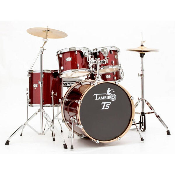 Tamburo TB T5S22RSSK Batteria 5 pezzi con cassa 22" + accessori, Red Sparkle