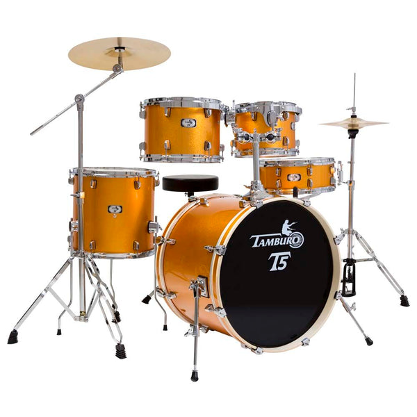 Tamburo TB T5S22YWSK Batteria 5 pezzi cassa 22" + accessori, Yellow Rust Sparkle