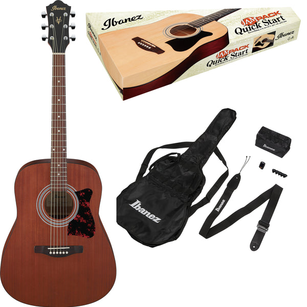 Ibanez V54NJP-OPN OPEN PORE NATURAL Pack Chitarra Acustica + borsa e accessori