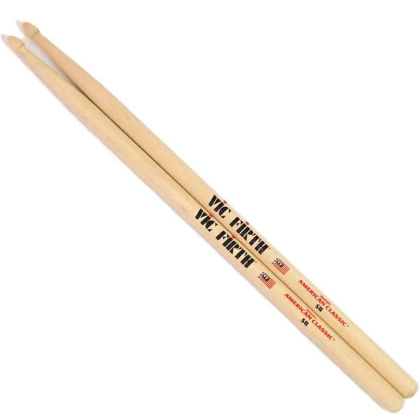 Vic Firth 5B American Classic Coppia Bacchette x batteria punta legno a goccia