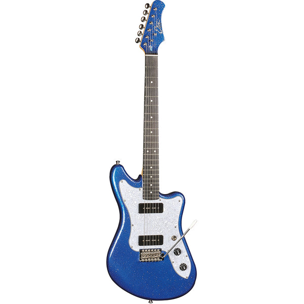 Eko CAMARO VR 2-90 BLUE SPARKLE Chitarra Elettrica 22T 2pickup P-90 Blue Sparkle