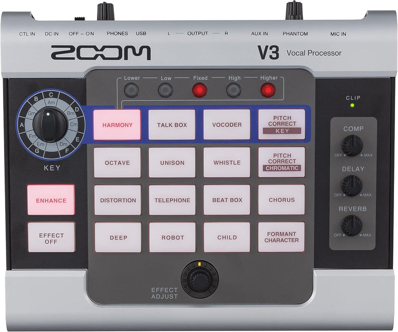 Zoom V3 Vocal Processor Processore di effetti per voce e canto