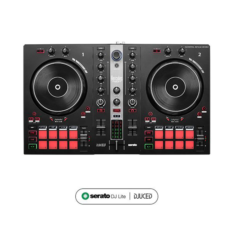 Hercules DJ CONTROL INPULSE 300 MKII Controller Dj 2Deck +HDP DJ45 Cuffia Dj Pro