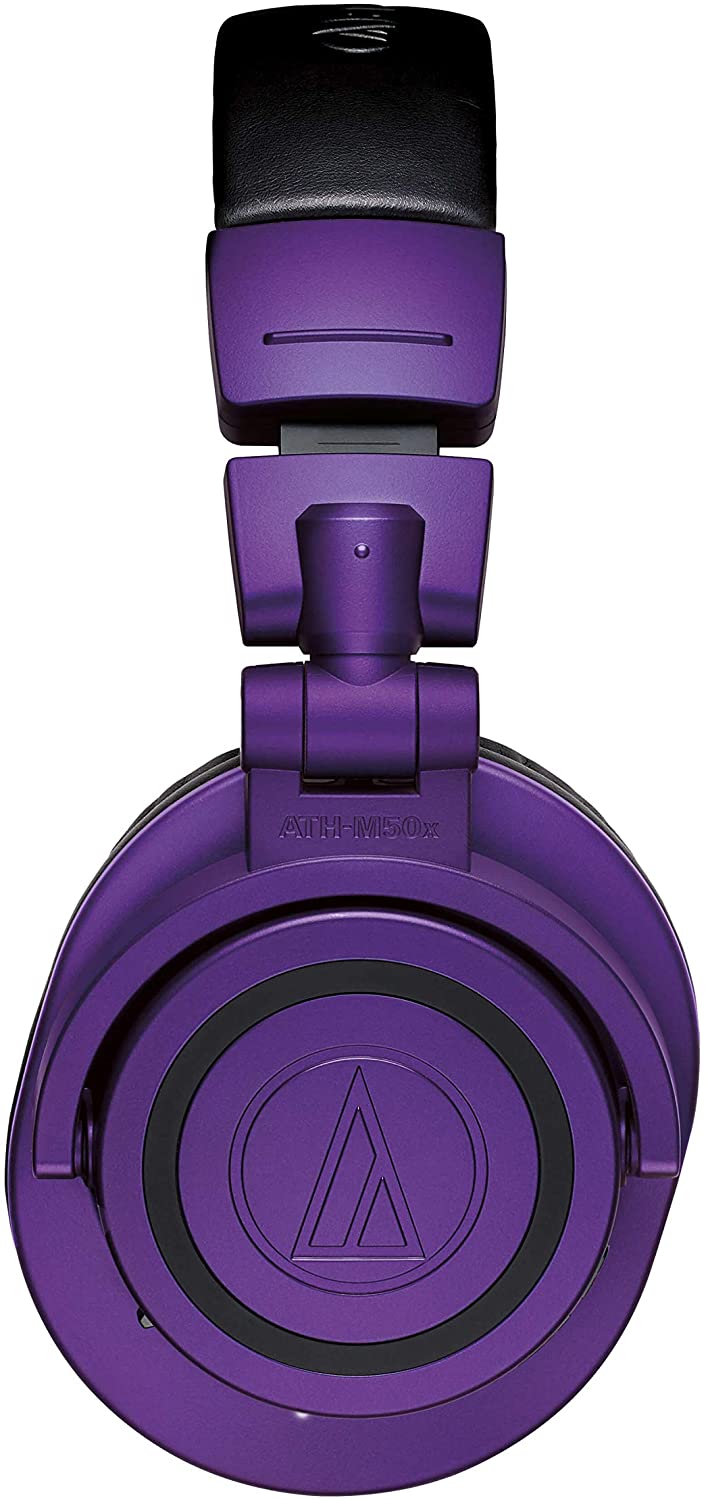 Audio-Technica ATH-M50XBT Cuffia dinamica chiusa bluetooth Pro + mic, Viola/Nero