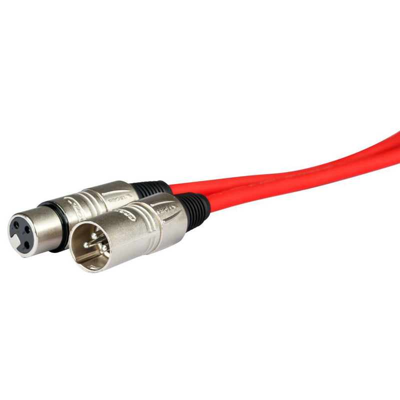 Proel BULK250LU10RD Cavo audio Cannon XLR 3P M a Cannon XLR 3F F, 10mt, Rosso