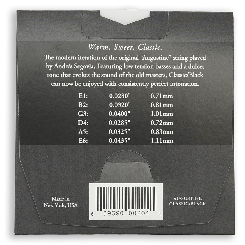 Augustine Classic Nylon Black Normal Tension Corde x chitarra class. 0.71-1.11mm