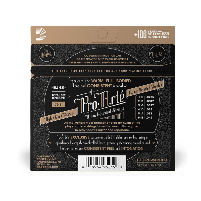 D'Addario EJ43 Light tension Nylon Classical Corde x Chitarra Classica