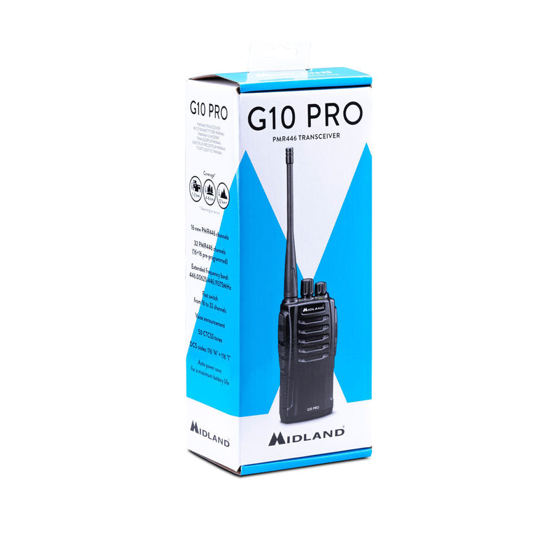 Midland G10 PRO Walkie Talkie Rice-Trasmittente 32C F: 446.00625 – 446.19375 MHz