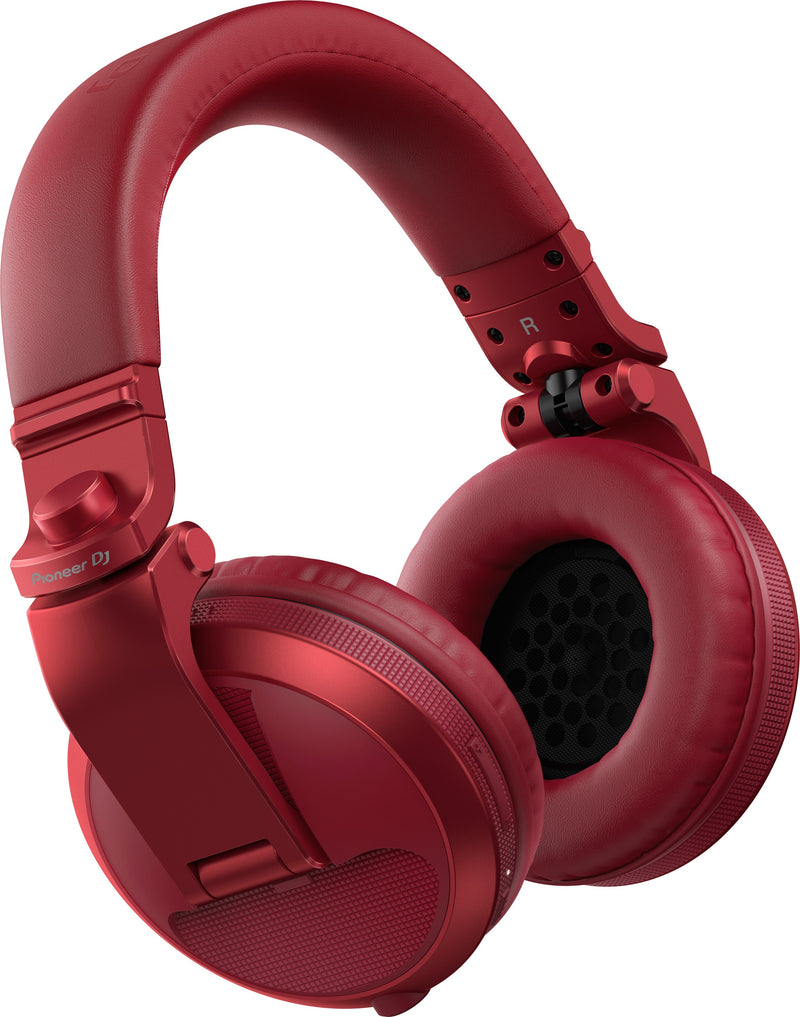 Pioneer Dj HDJ-X5BT-R Cuffia professionale Over-Ear per DJ Bluetooth, Rossa