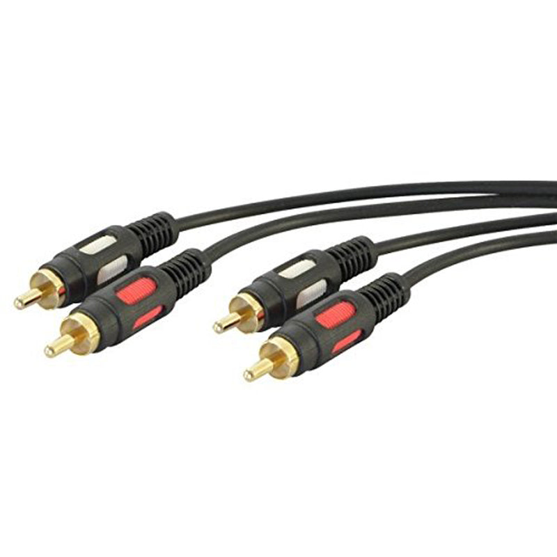 Nuova Video Suono 3-58 Cavo Audio 2x RCA Maschio a 2x RCA Maschio da 3mt.