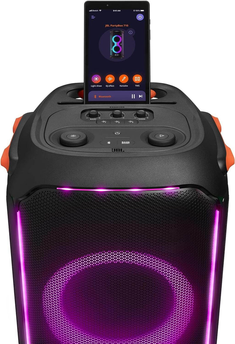 JBL PARTYBOX 710 Diffusore audio trolley 800w picco Bluetooth USB TWS AUX, Nero