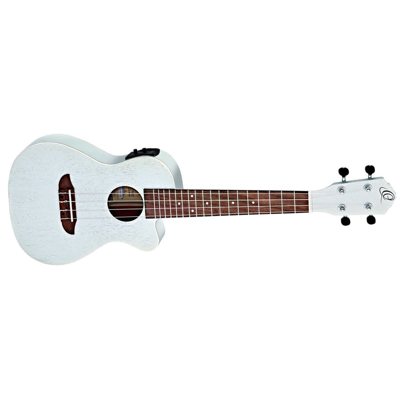 Ortega RUSILVER-CE Ukulele elettrificato cutaway da concerto EARTH Silver Satin