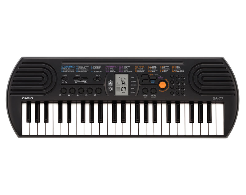 Casio SA-77 Mini Tastiera polifonica 8 Voci e 44 tasti + Alimentatore Originale