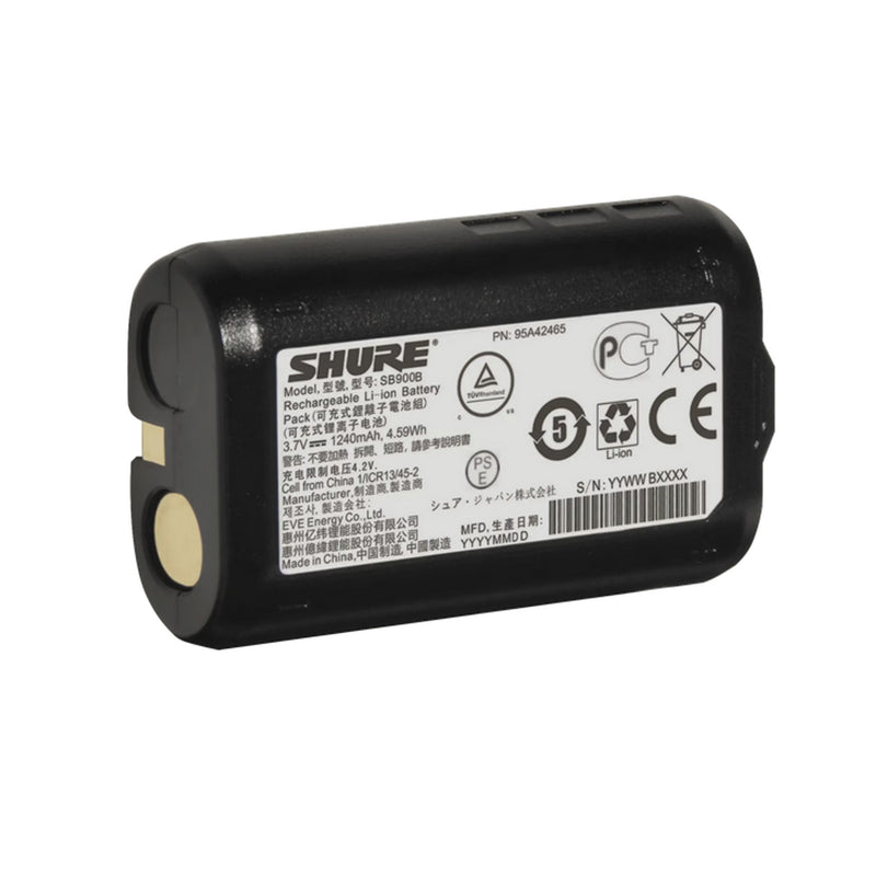 Shure SB900 Batteria ricaricabile x ear monitor wirel. Q eULX-D PSM 300/900/1000