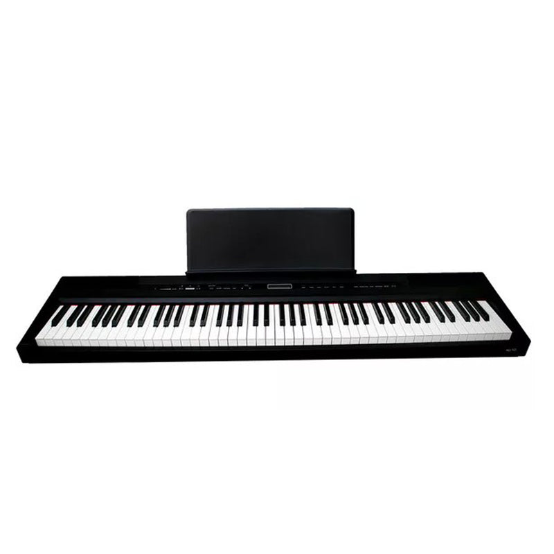 FBT E-Chord SP10 BLK Piano Digit 88T Pesati Nero + Supporto in legno tre pedali