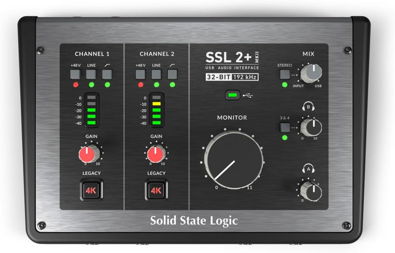 Solid State Logic SSL2+ MK2 (ROW-VTC) Interfaccia audio USB-C con 2 In e 4 Out