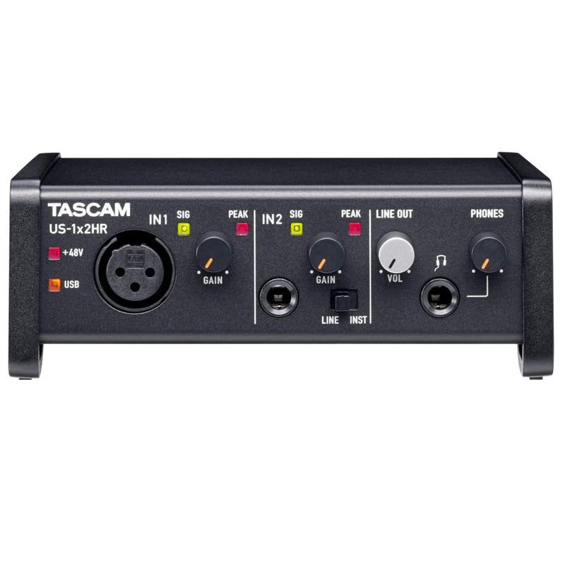 Tascam US-1x2HR Interfaccia audio USB ad Alta Risoluzione con 2IN / 1MIC, 2 OUT