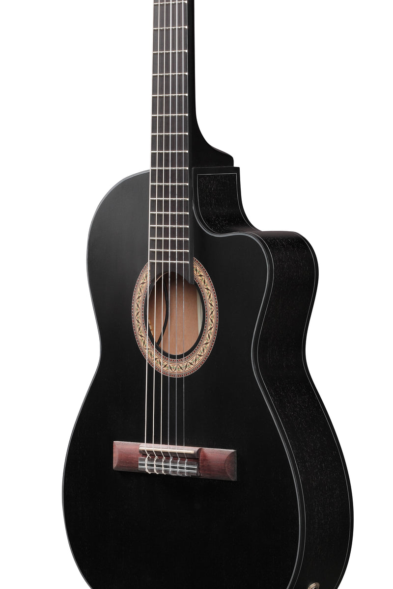 Ibanez GA5MHTCE-WK OPEN PORE WEATHERED BLACK Chitarra Classica Elettrificata