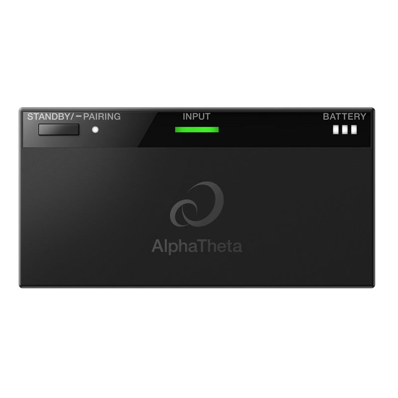 AlphaTheta HP-TX01 Trasmettitore per cuffie DJ professionali wireless, Nero.