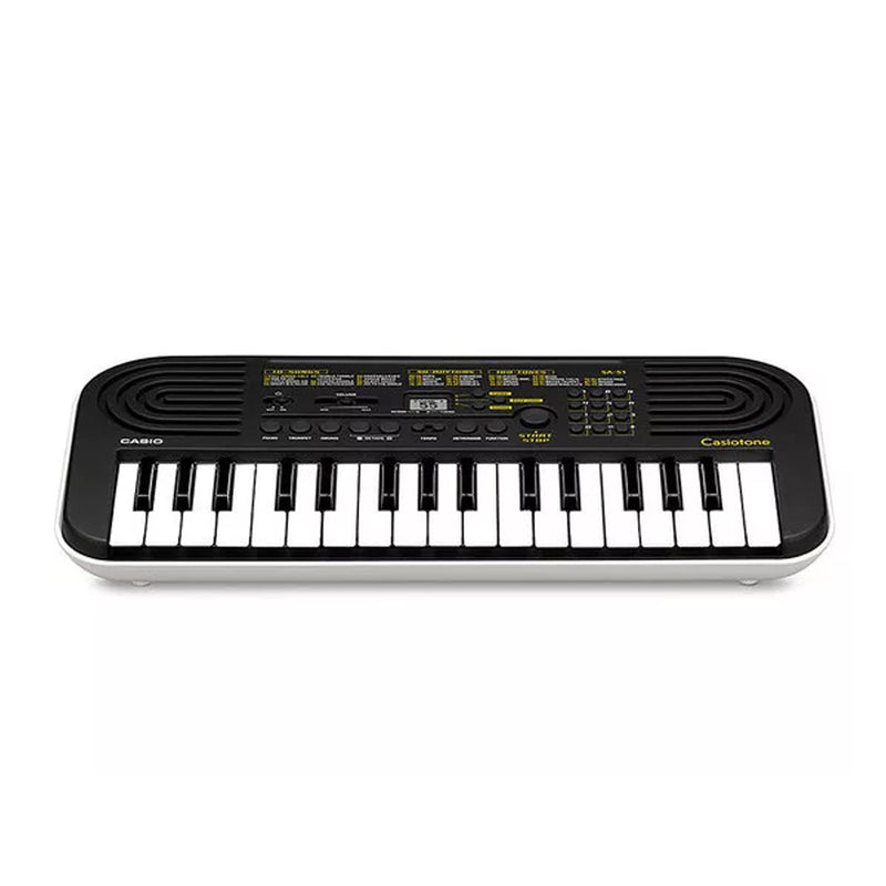 Casio SA-51 Mini Tastiera a 32 tasti, Nero/Bianco + Bag + Alimentatore