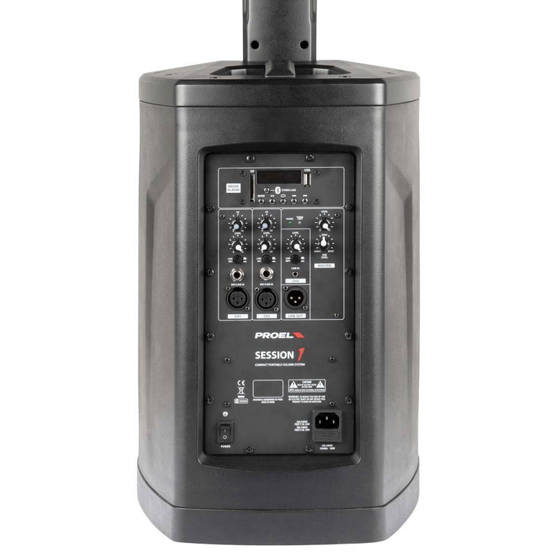 Proel SESSION1 Coppia Sistema audio colonna 400W con MP3 USB SD BLUETOOTH STEREO