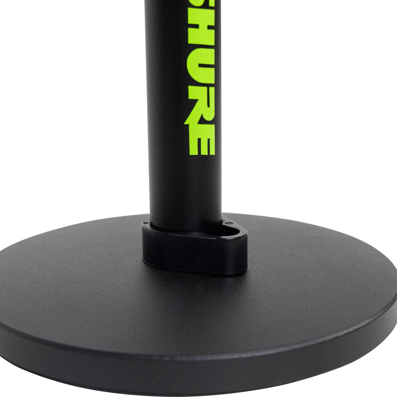 Shure SH-DESKTOP1 Asta microfonica dritta da tavolo con base rotonda, Nero