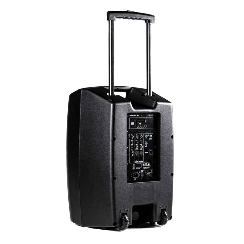 Proel V12WAVE Cassa Diffusore Trolley 2vie Attivo 600w +mixer 3can.+Media Player