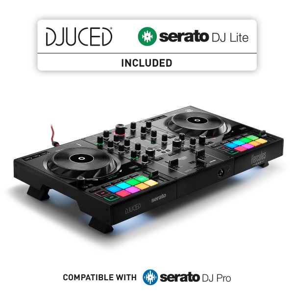 Hercules DJ CONTROL INPULSE 500 Controller Dj 2Deck USB +HDP DJ45 Cuffia Dj Pro