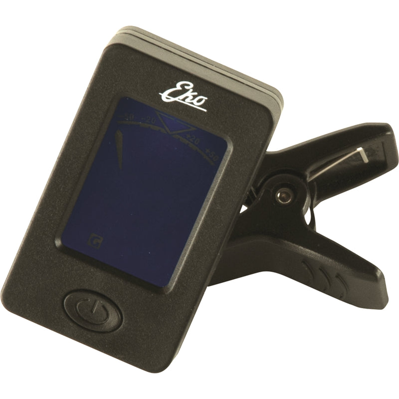 Eko GBU Clip Tuner Accordatore Cromatico x Chitarra Basso Ukulele Violino, Nero